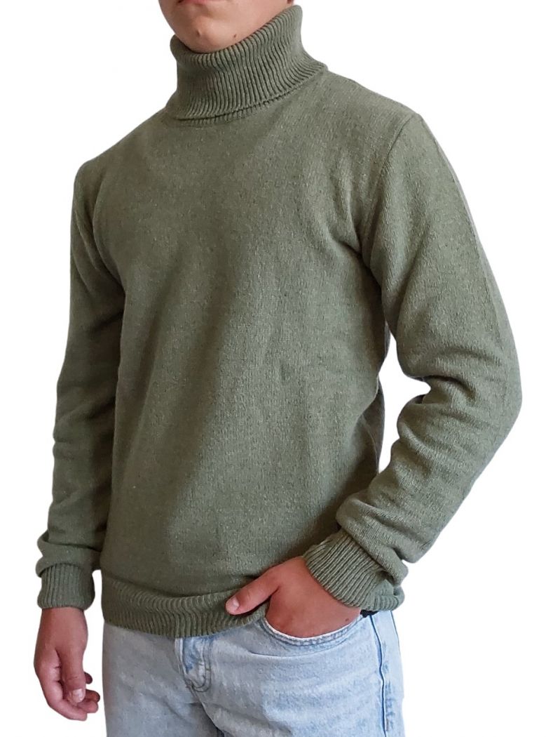 Maglia Uomo Collo Alto Cashmere Rigenerato Finezza 7-0