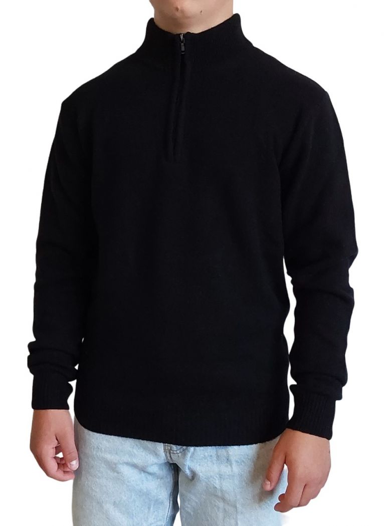 Maglia Uomo Mezza Zip Cashmere Rigenerato-2