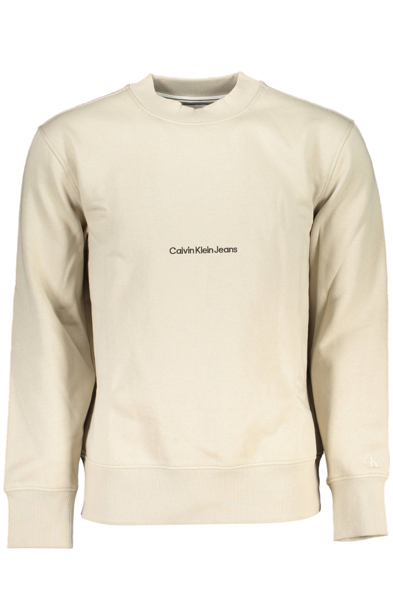 CALVIN KLEIN FELPA SENZA ZIP UOMO BEIGE-0