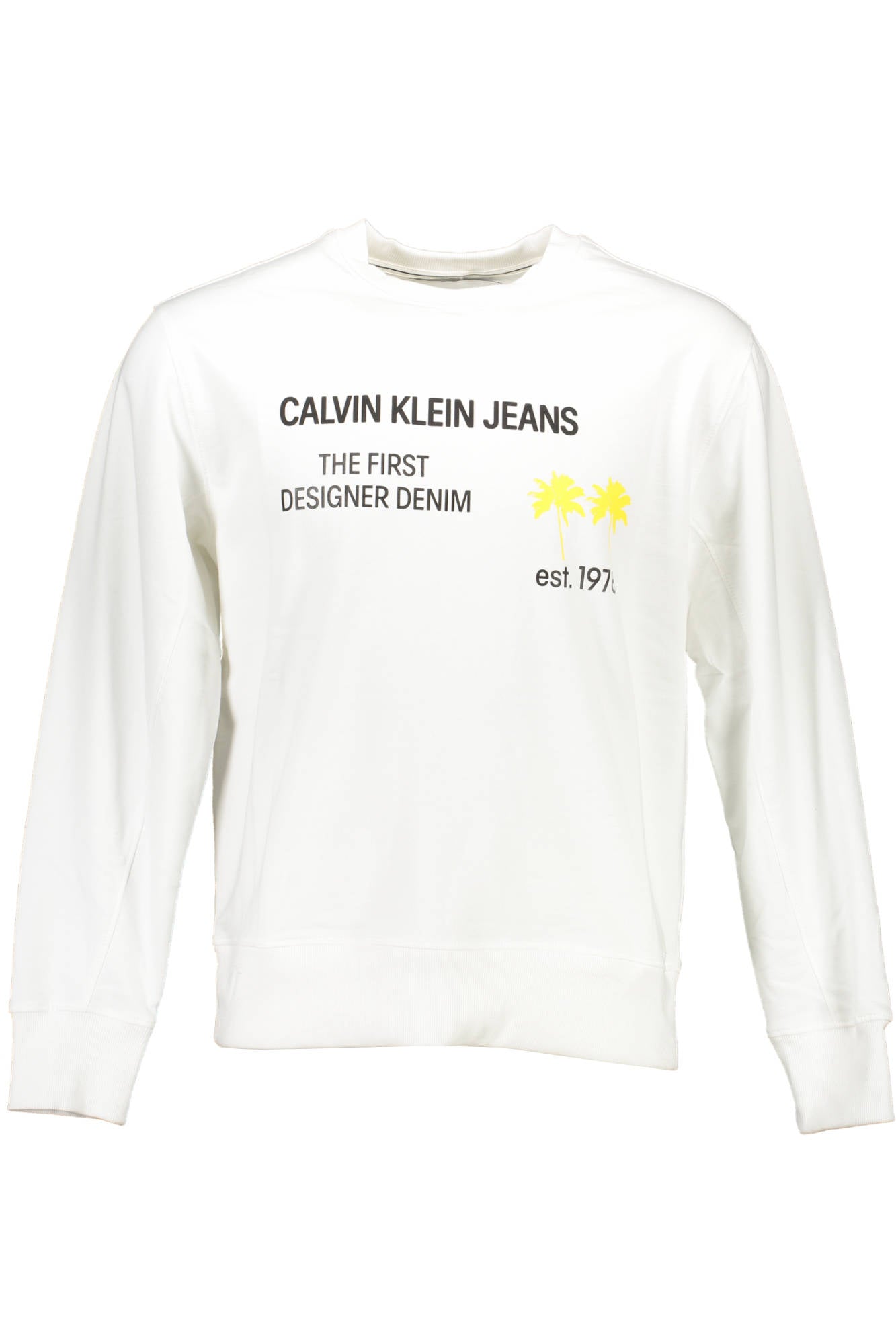 CALVIN KLEIN FELPA SENZA ZIP UOMO BIANCO-0