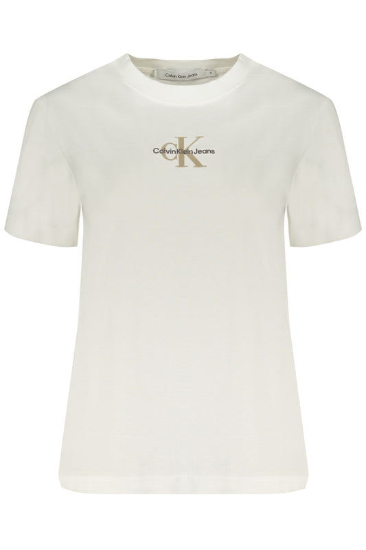 CALVIN KLEIN T-SHIRT MANICHE CORTE DONNA BIANCO-0