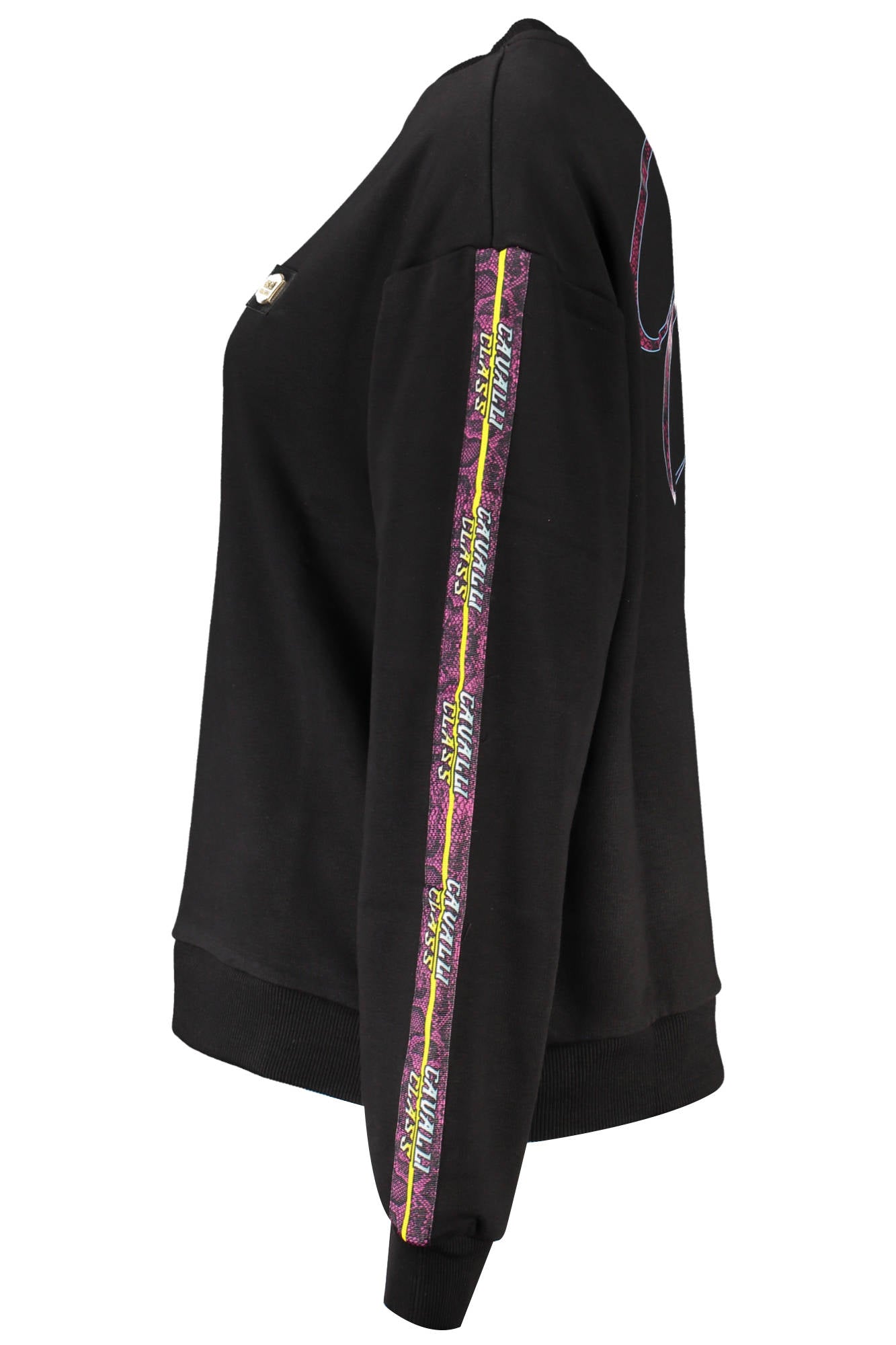 CAVALLI CLASS FELPA SENZA ZIP DONNA NERO-2