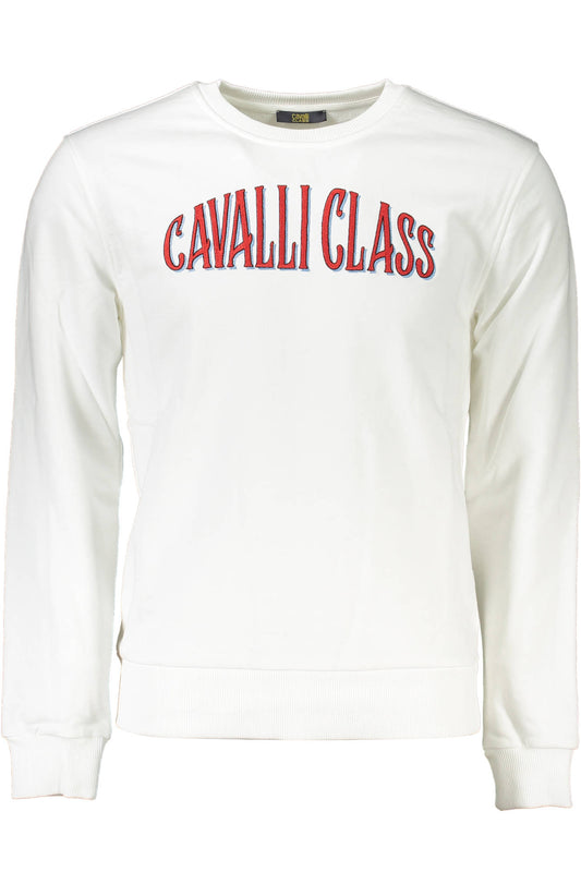 CAVALLI CLASS FELPA SENZA ZIP UOMO BIANCO-0