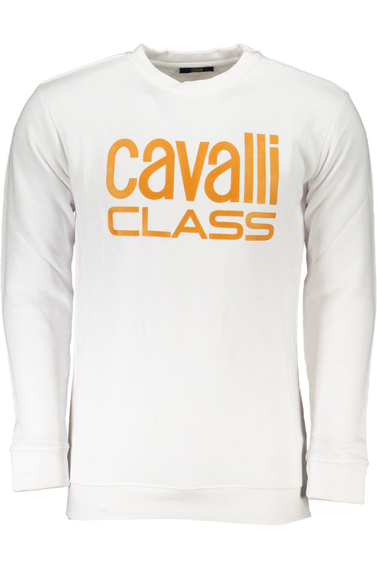 CAVALLI CLASS FELPA SENZA ZIP UOMO BIANCO-0