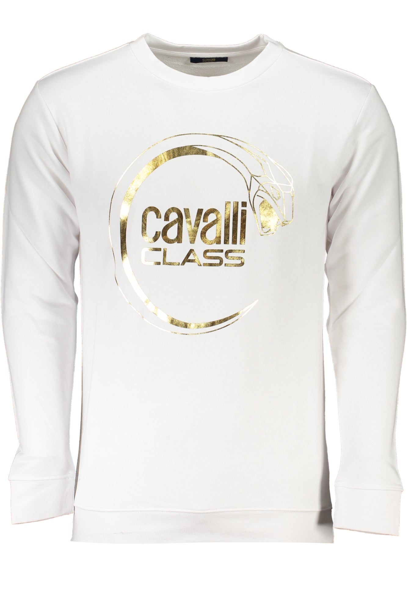 CAVALLI CLASS FELPA SENZA ZIP UOMO BIANCO-0