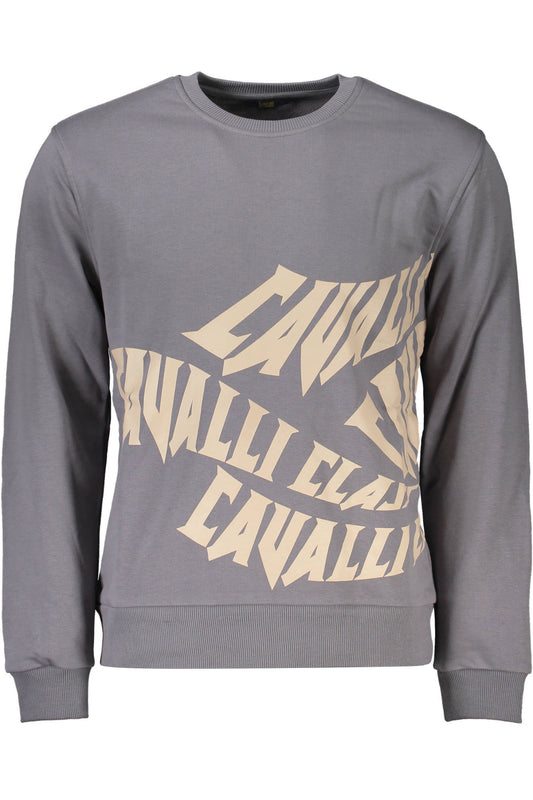 CAVALLI CLASS FELPA SENZA ZIP UOMO GRIGIO-0