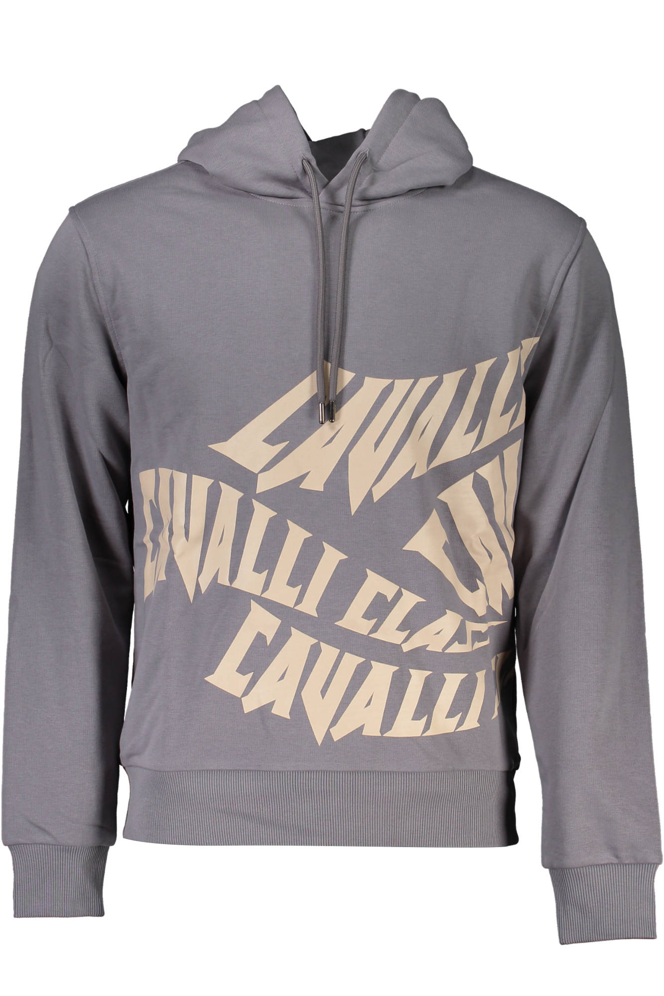 CAVALLI CLASS FELPA SENZA ZIP UOMO GRIGIO-0