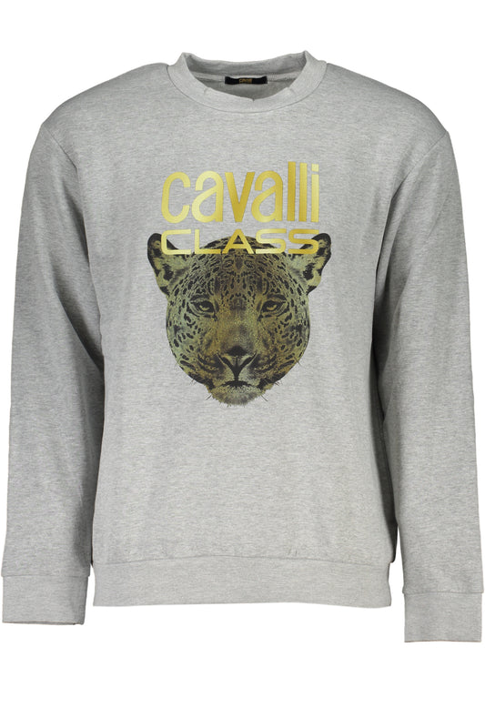 CAVALLI CLASS FELPA SENZA ZIP UOMO GRIGIO-0