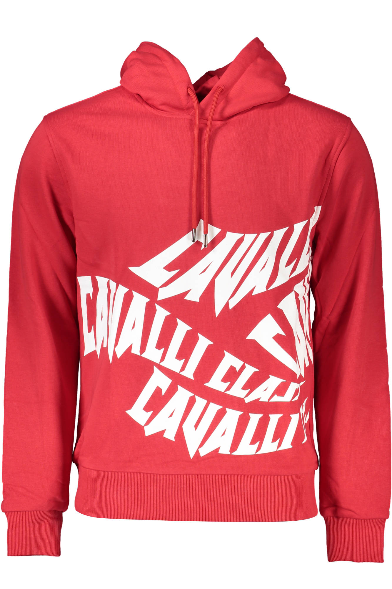 CAVALLI CLASS FELPA SENZA ZIP UOMO ROSSO-0