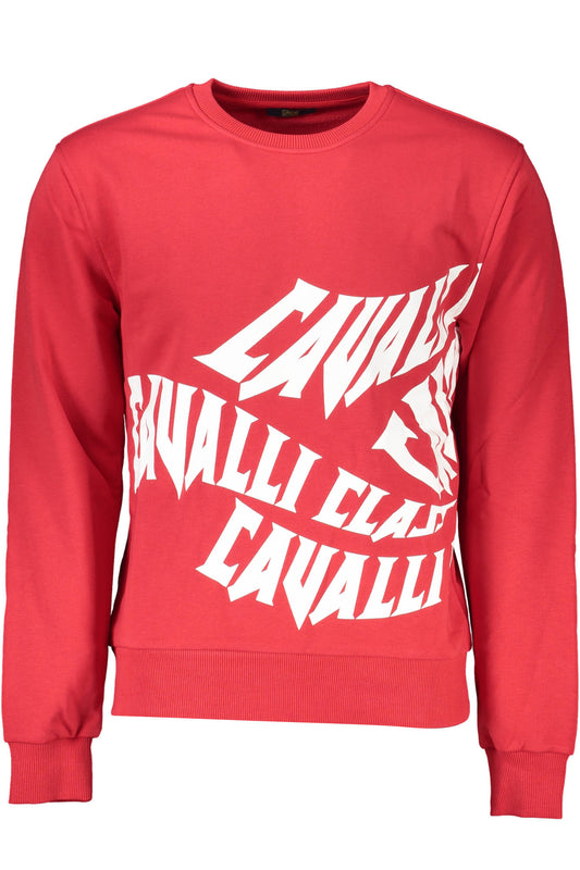 CAVALLI CLASS FELPA SENZA ZIP UOMO ROSSO-0