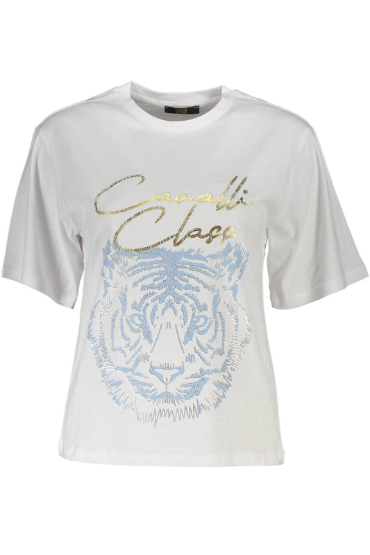 CAVALLI CLASS T-SHIRT MANICHE CORTE DONNA BIANCO-0