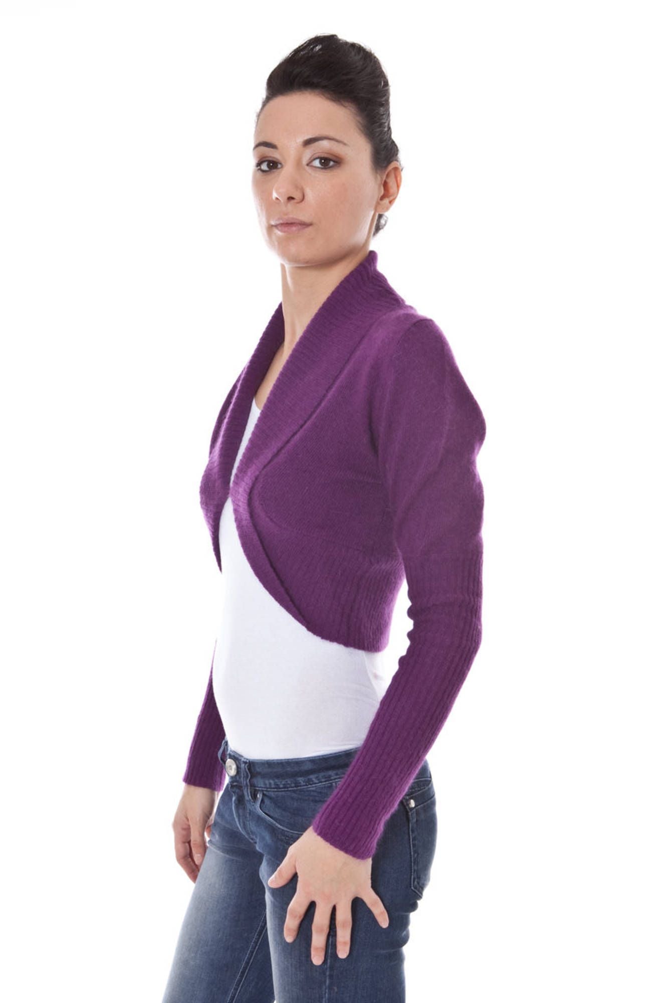 DATCH COPRISPALLE MANICHE LUNGHE DONNA VIOLA-2