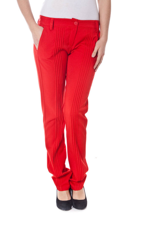 DENNY ROSE PANTALONE DONNA ROSSO-0