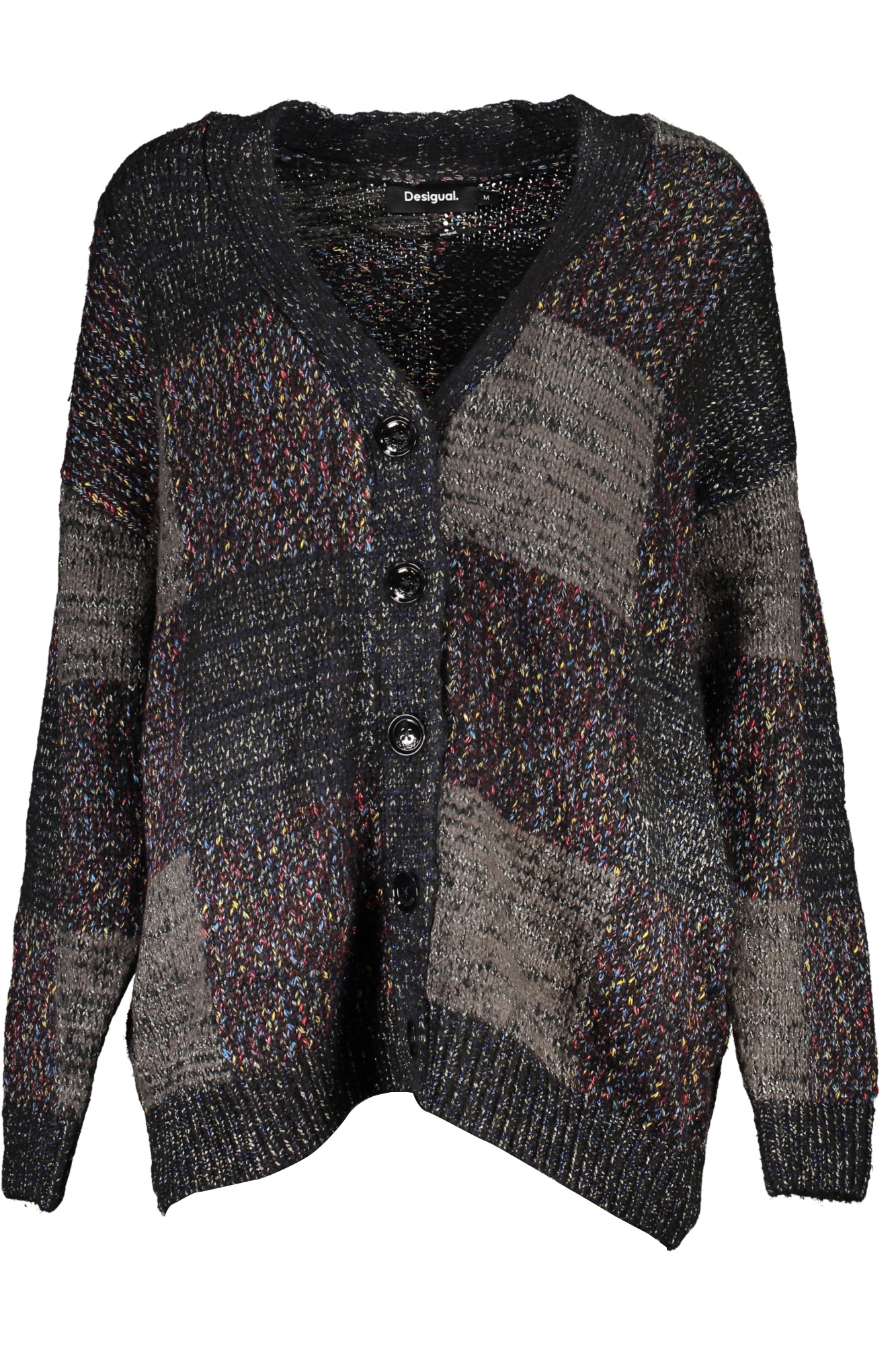 DESIGUAL CARDIGAN DONNA NERO-0