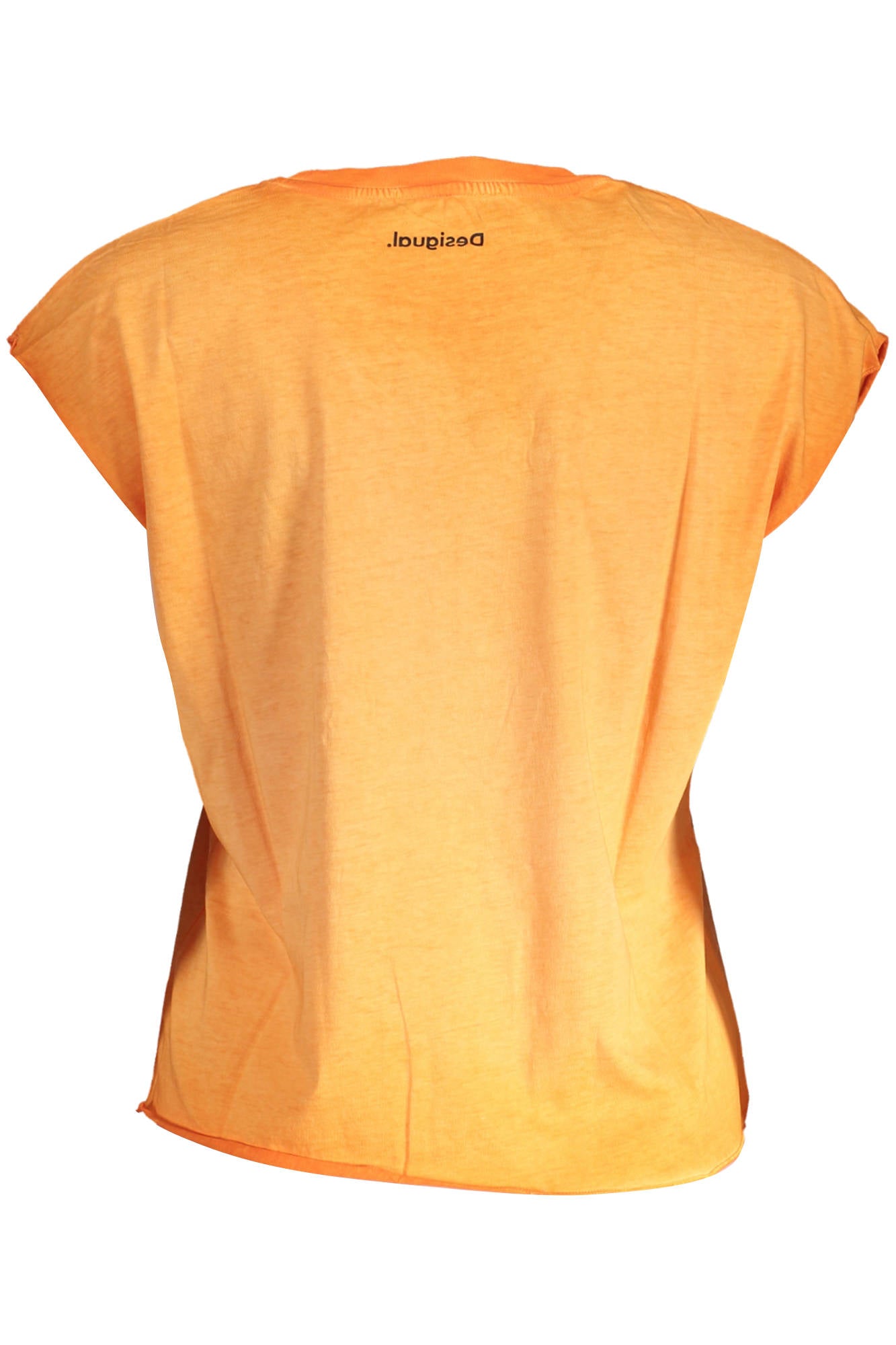 DESIGUAL T-SHIRT MANICHE CORTE DONNA ARANCIO-1