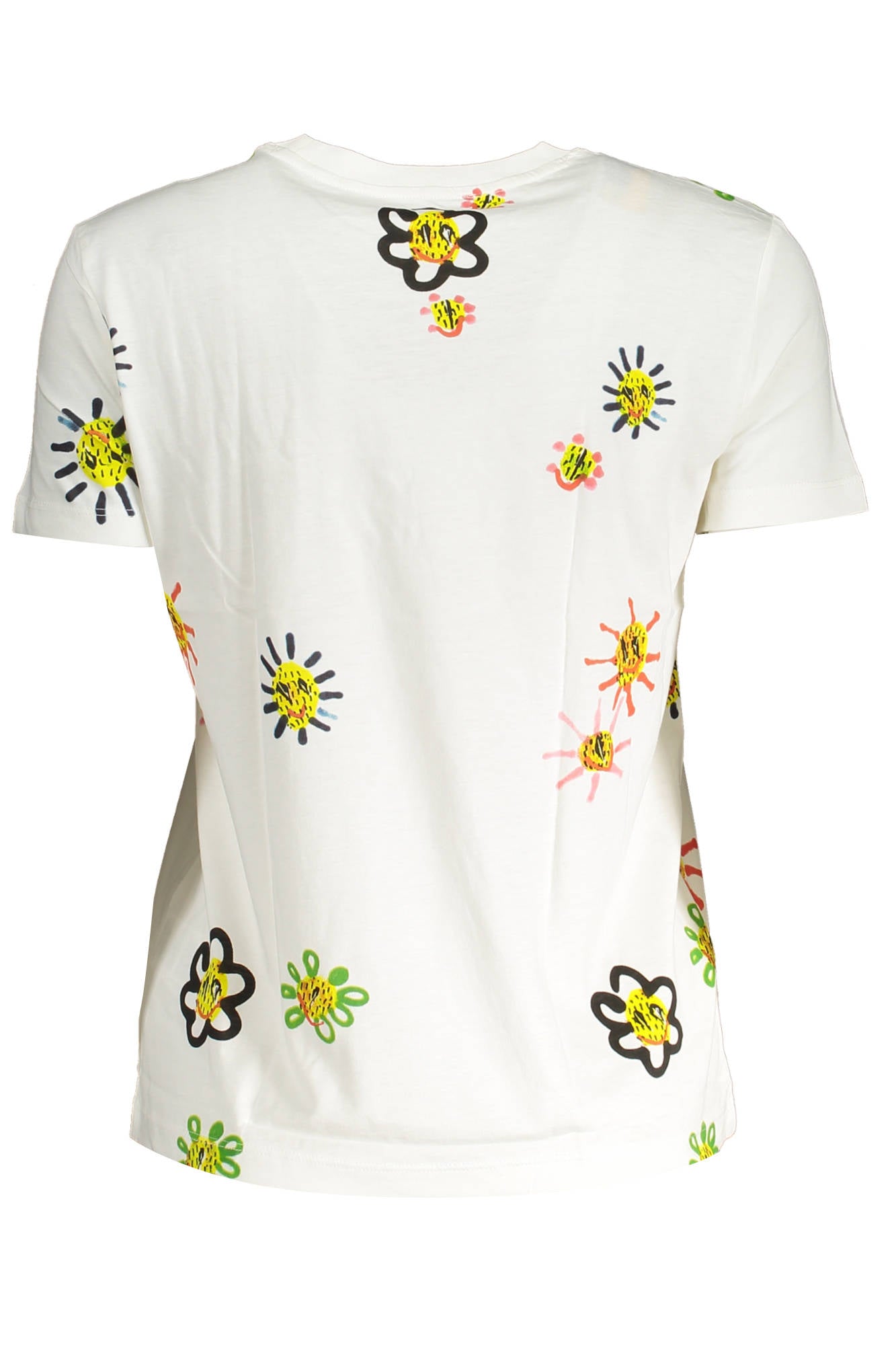 DESIGUAL T-SHIRT MANICHE CORTE DONNA BIANCO-1