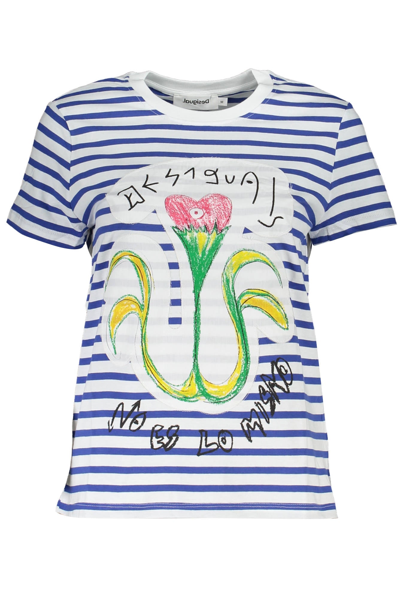 DESIGUAL T-SHIRT MANICHE CORTE DONNA BLU-0