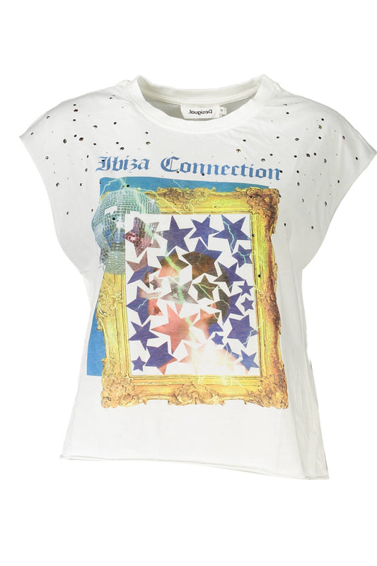 DESIGUAL T-SHIRT SENZA MANICHE DONNA BIANCO-0