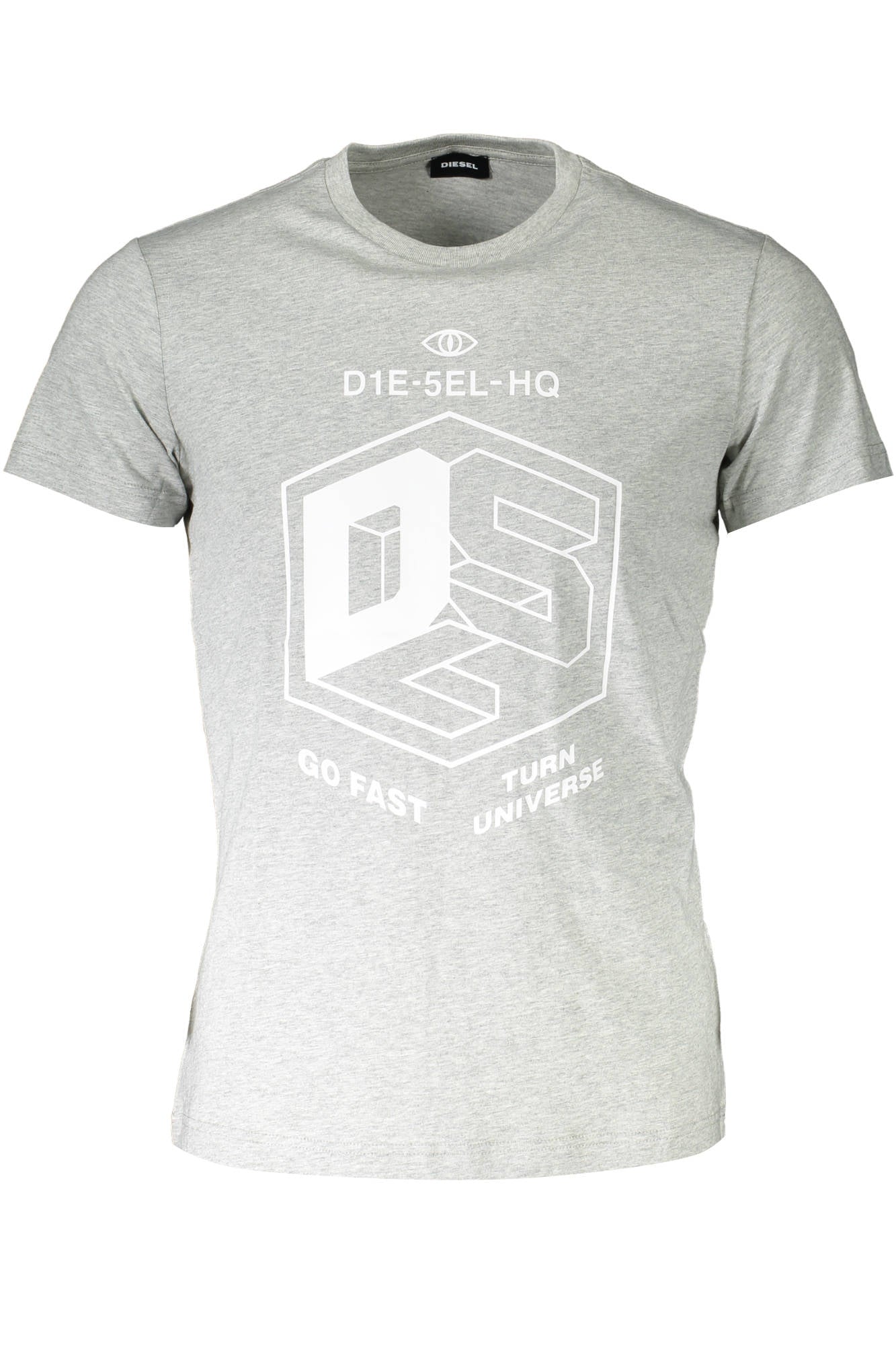 DIESEL T-SHIRT MANICHE CORTE UOMO GRIGIO-0