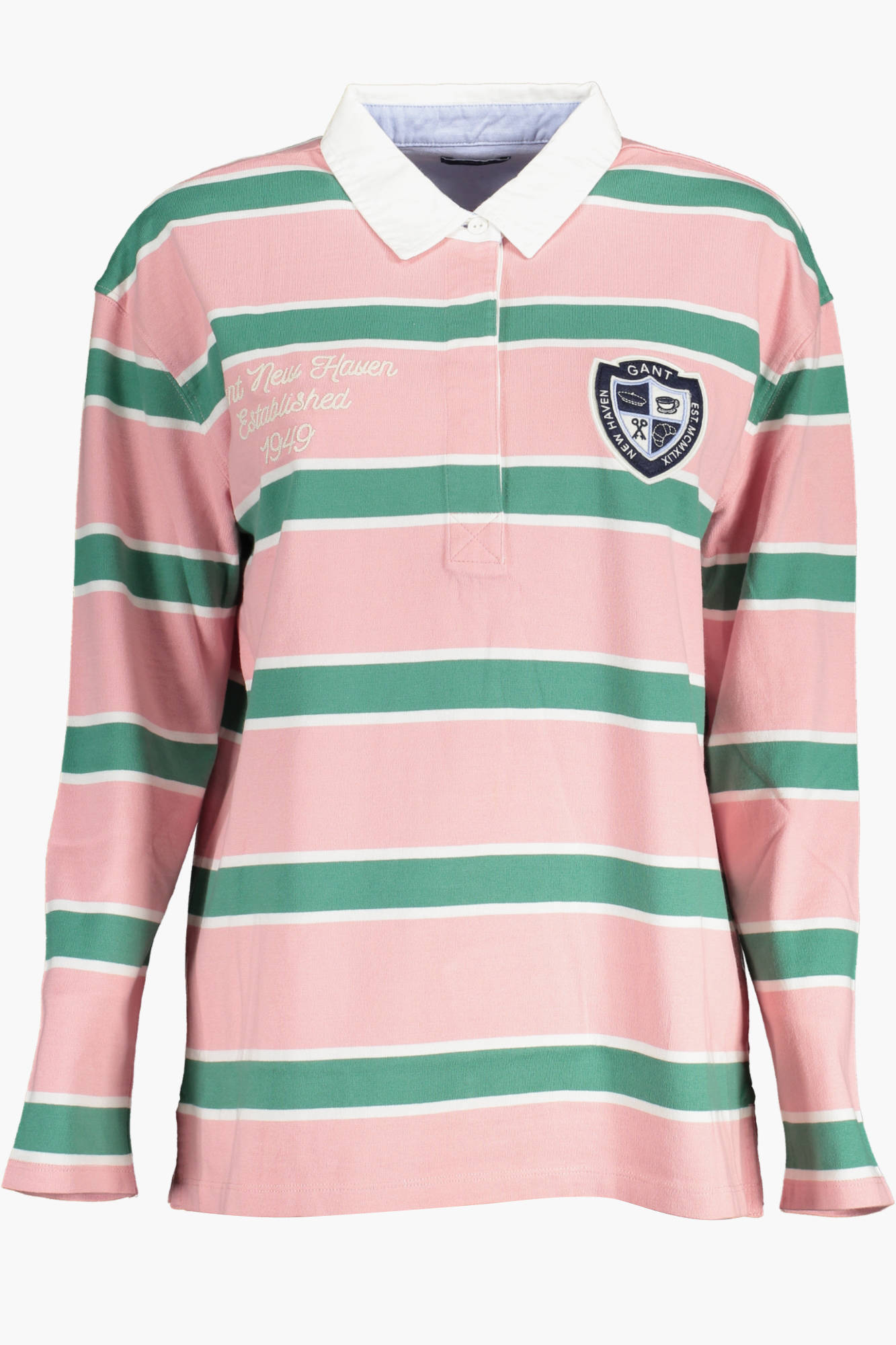 GANT POLO MANICHE LUNGHE DONNA ROSA-0