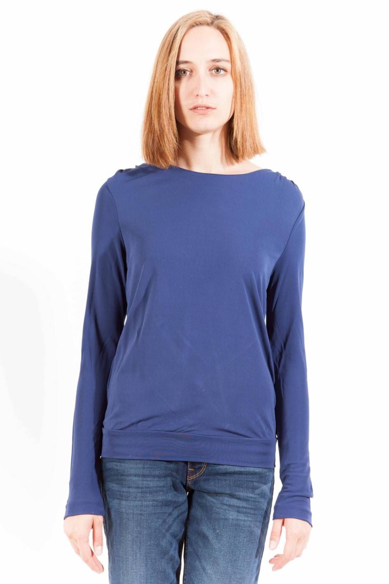 GANT T-SHIRT MANICHE LUNGHE DONNA BLU-0