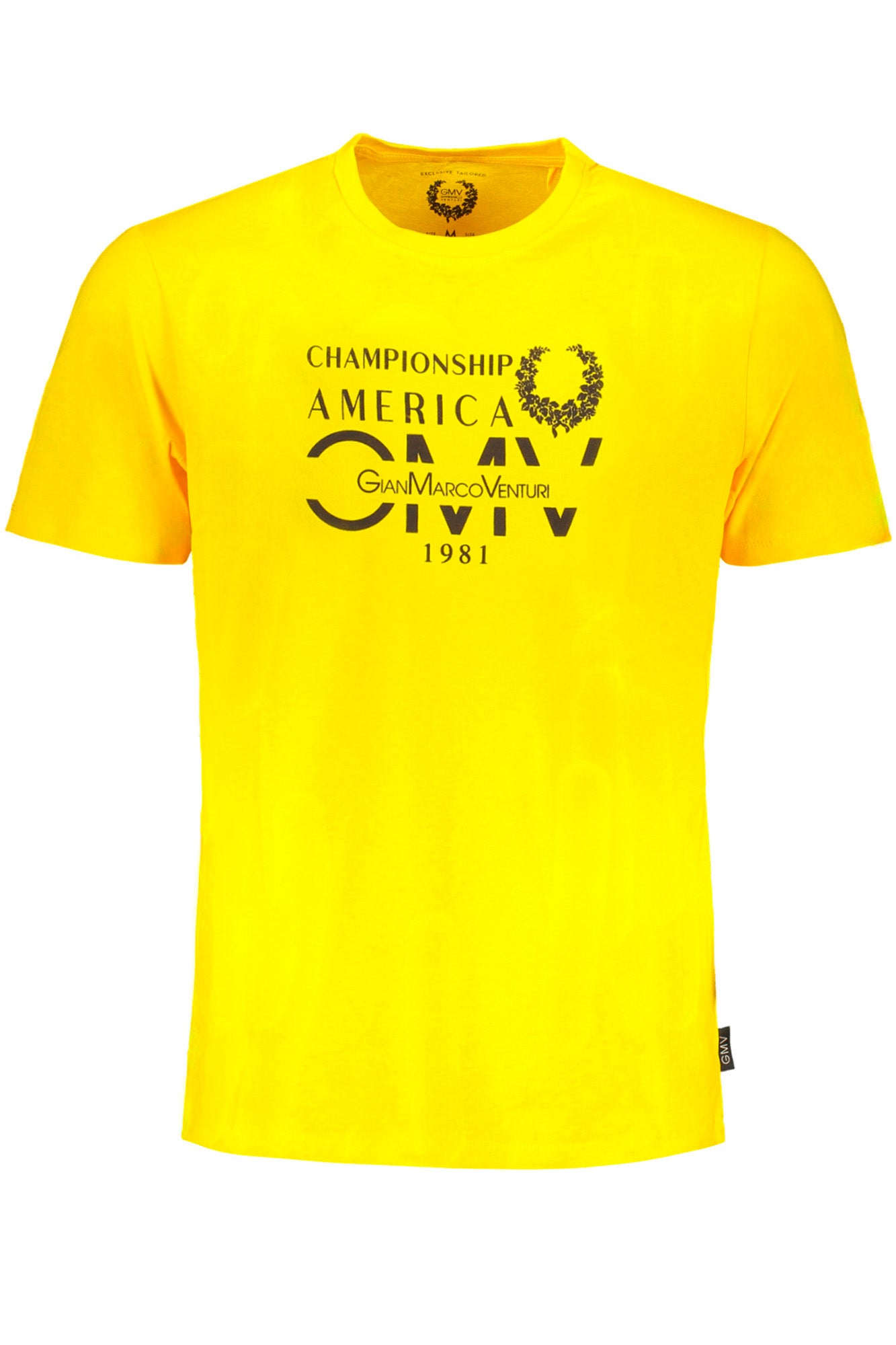 GIAN MARCO VENTURI T-SHIRT MANICHE CORTE UOMO GIALLO-0