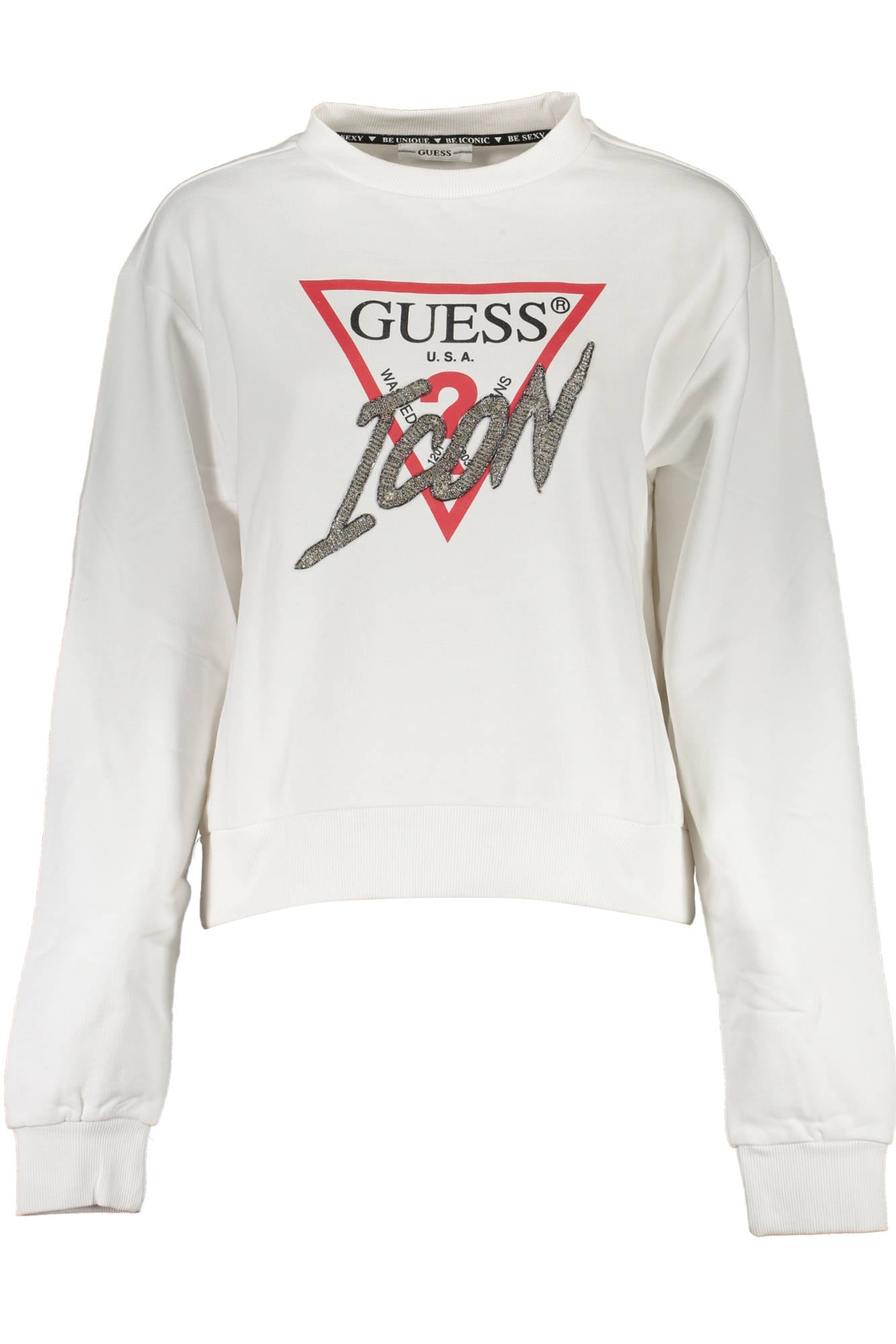 GUESS JEANS FELPA SENZA ZIP DONNA BIANCO-0