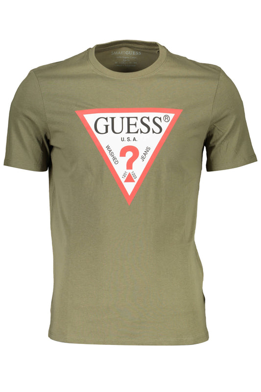 GUESS JEANS T-SHIRT MANICHE CORTE UOMO VERDE-0