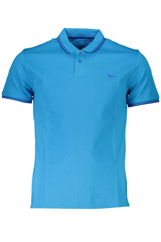 HARMONT & BLAINE POLO MANICHE CORTE UOMO AZZURRO-0