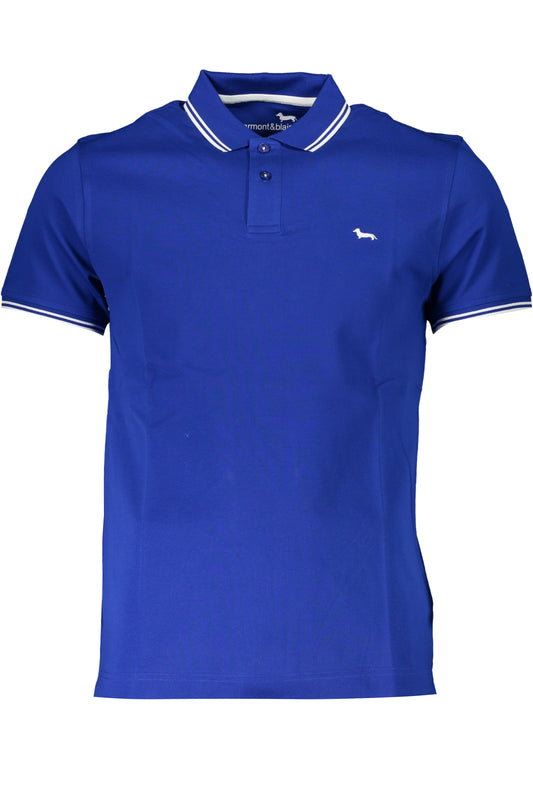 HARMONT & BLAINE POLO MANICHE CORTE UOMO BLU-0