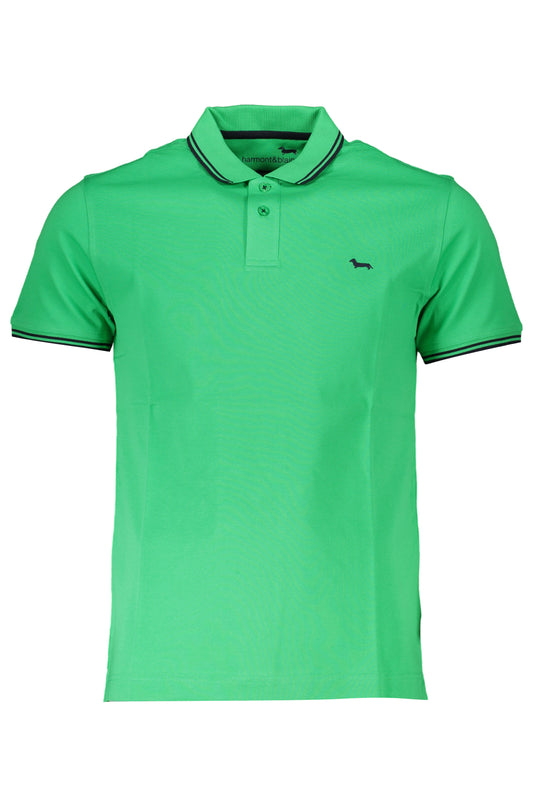 HARMONT & BLAINE POLO MANICHE CORTE UOMO VERDE-0