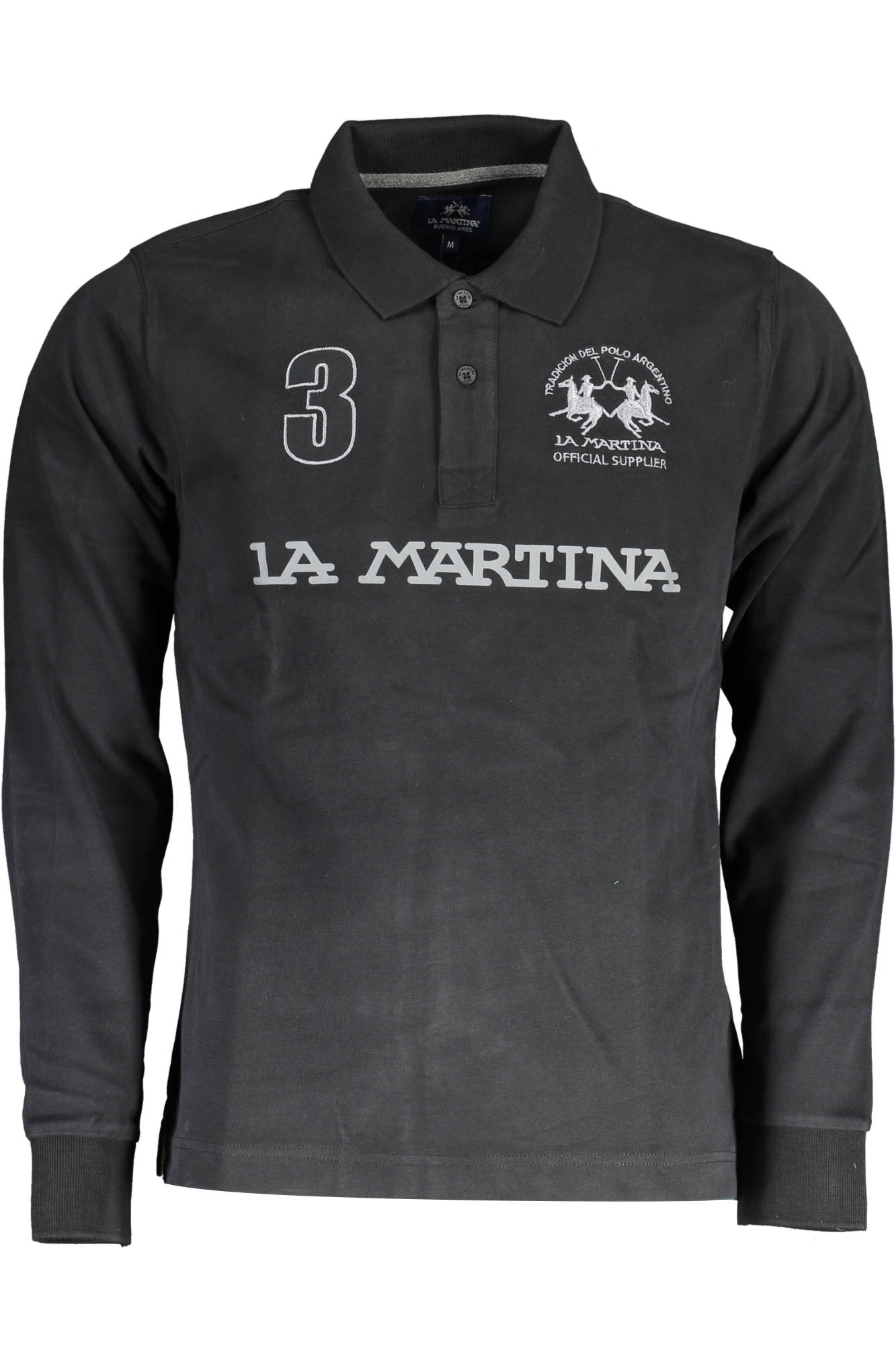 LA MARTINA POLO MANICHE LUNGHE UOMO NERO-0