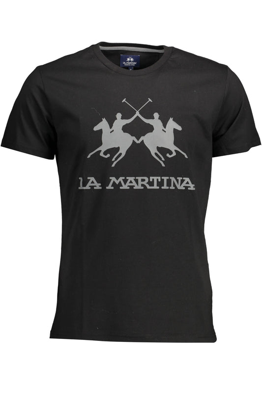 LA MARTINA T-SHIRT MANICHE CORTE UOMO NERO-0