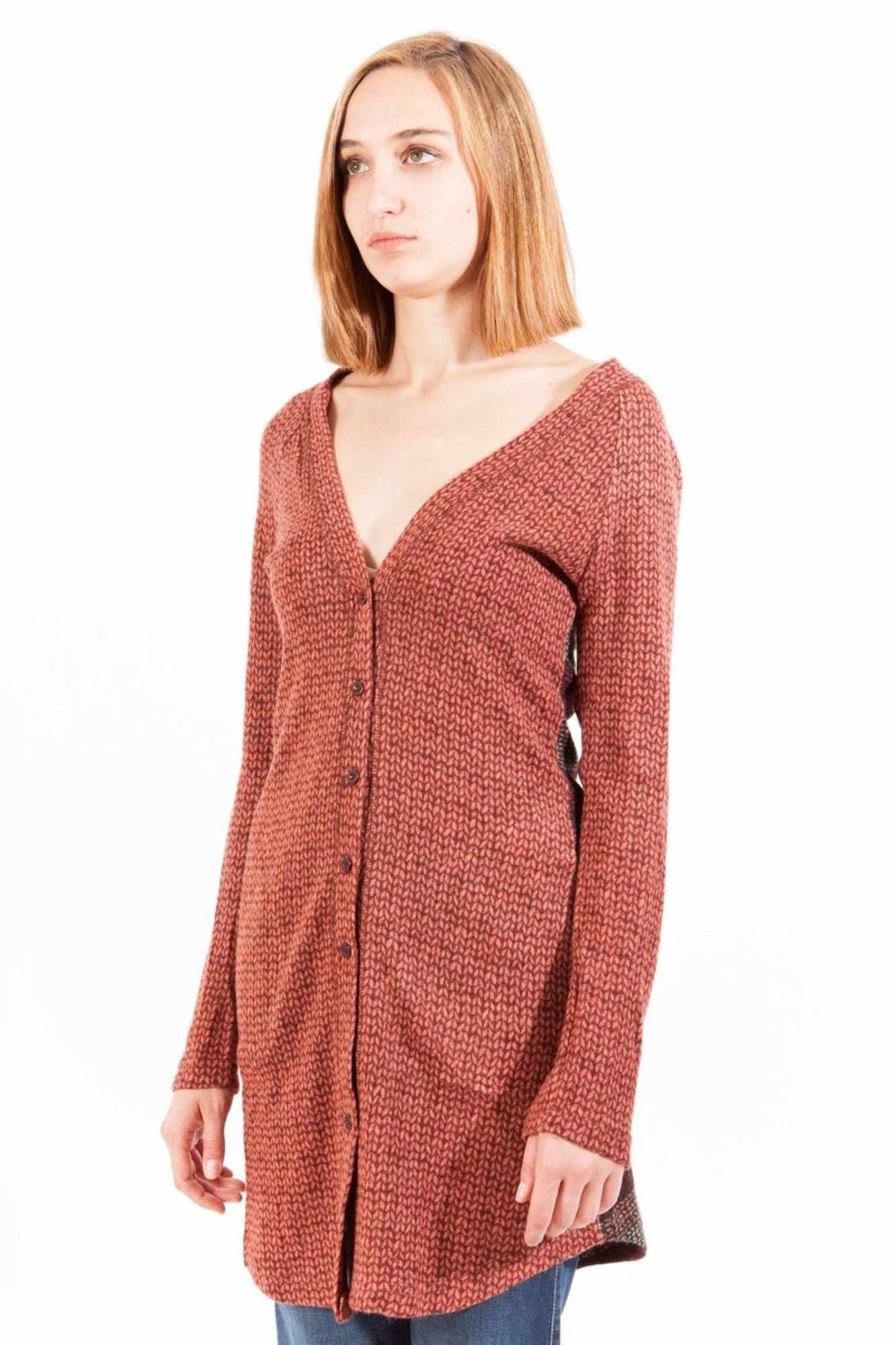 LAVAND. CARDIGAN DONNA ROSSO-2