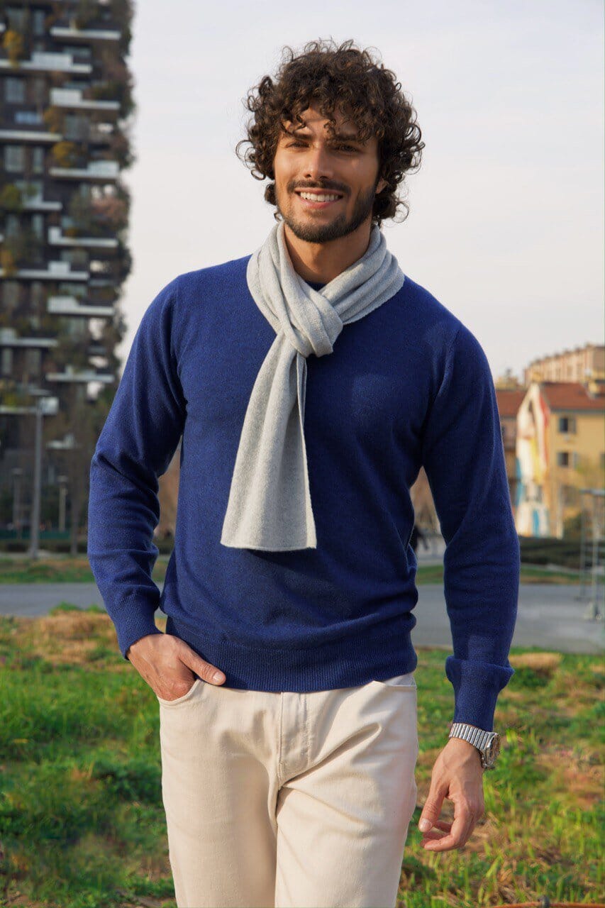 Maglia Cashmere Uomo Girocollo-1