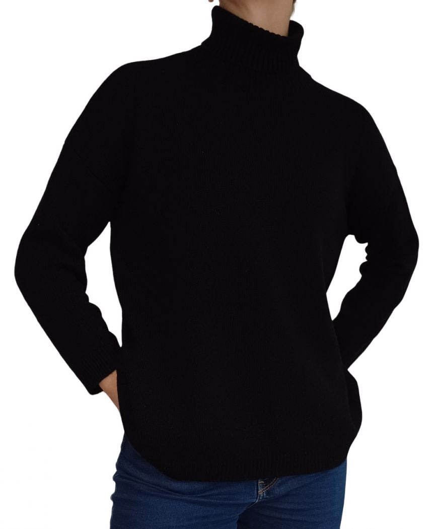 Maglia Donna Over Collo Alto Cashmere Rigenerato-6