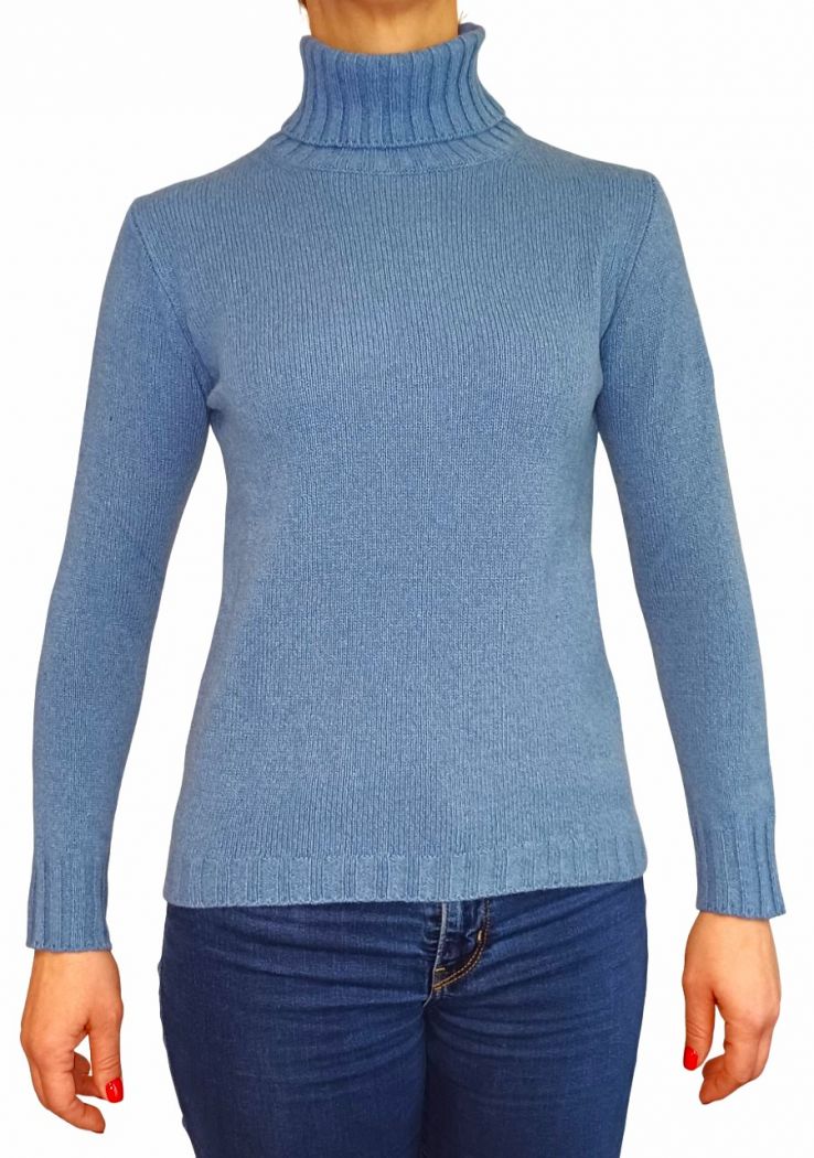 Maglia Donna Collo Alto Cashmere Rigenerato-1