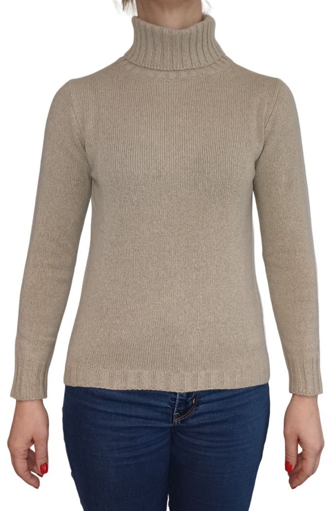 Maglia Donna Collo Alto Cashmere Rigenerato-3