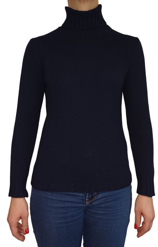 Maglia Donna Collo Alto Cashmere Rigenerato-5