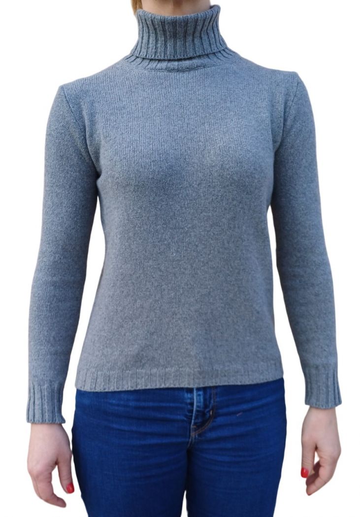 Maglia Donna Collo Alto Cashmere Rigenerato-7