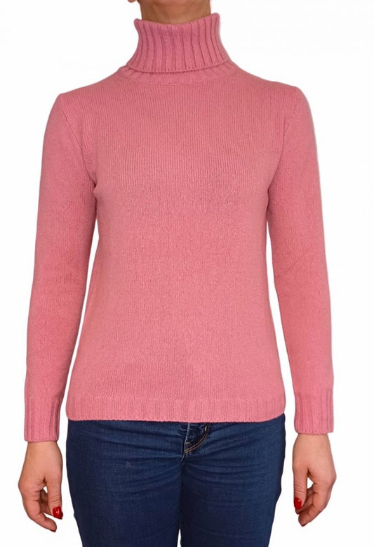 Maglia Donna Collo Alto Cashmere Rigenerato-0