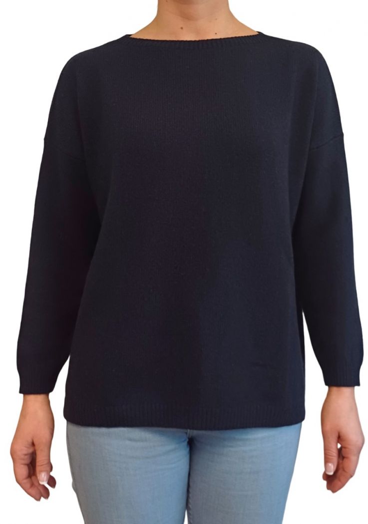 Maglia Donna Scollo Barca Over Cashmere Rigenerato-7