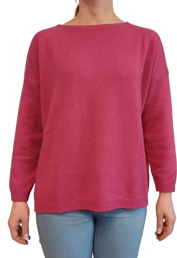 Maglia Donna Scollo Barca Over Cashmere Rigenerato-9