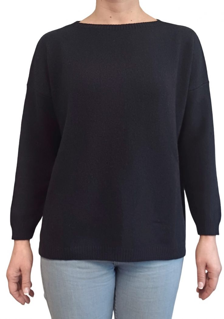 Maglia Donna Scollo Barca Over Cashmere Rigenerato-11