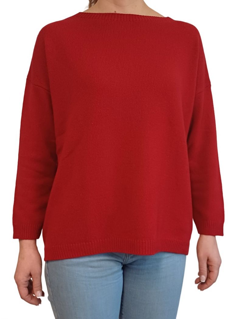 Maglia Donna Scollo Barca Over Cashmere Rigenerato-12