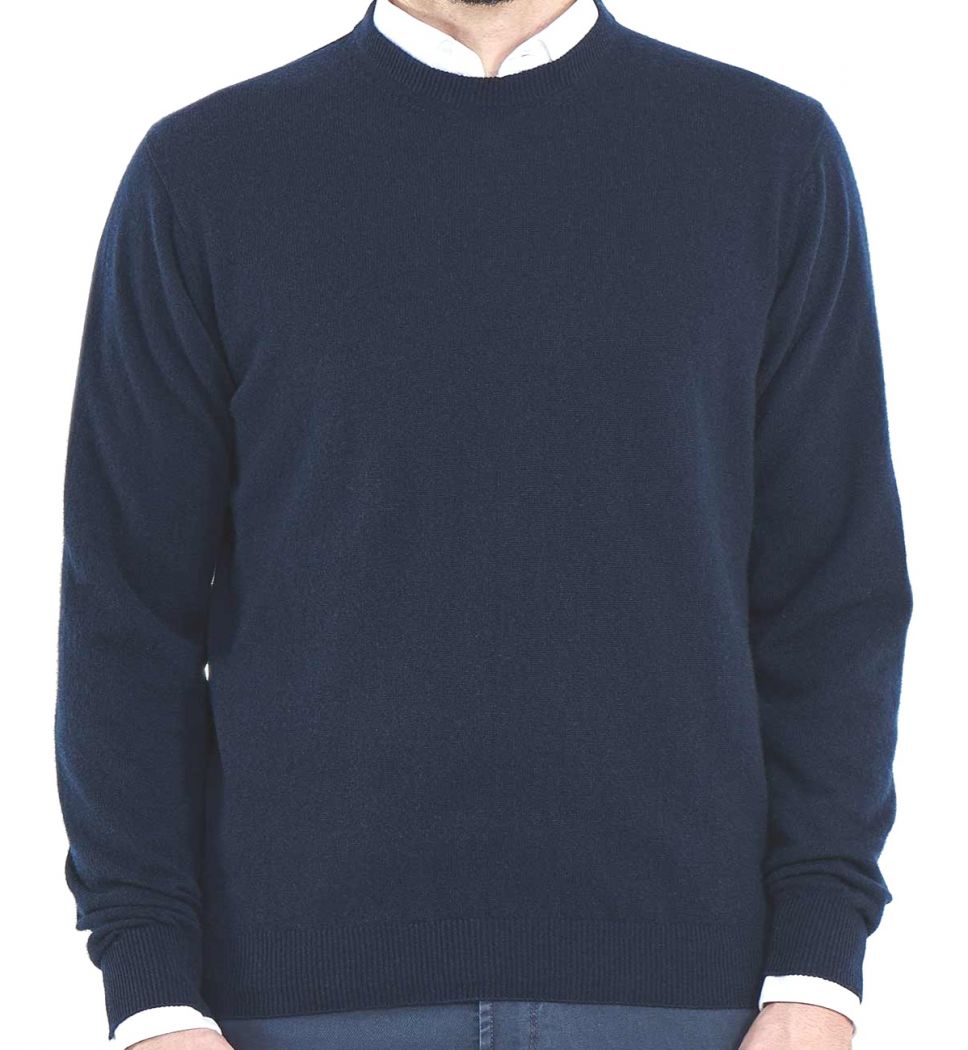 Maglia uomo girocollo cashmere rigenerato finezza 12-0