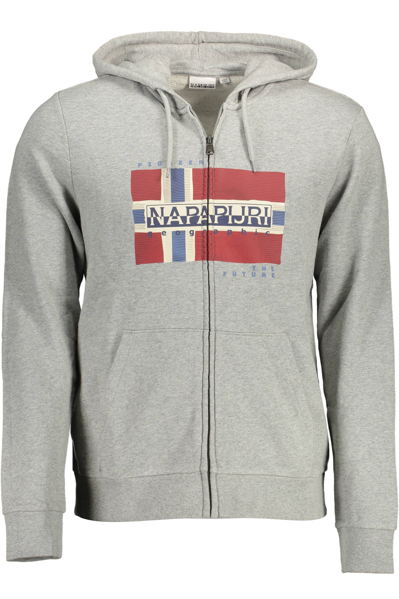 NAPAPIJRI FELPA CON ZIP UOMO GRIGIO-0