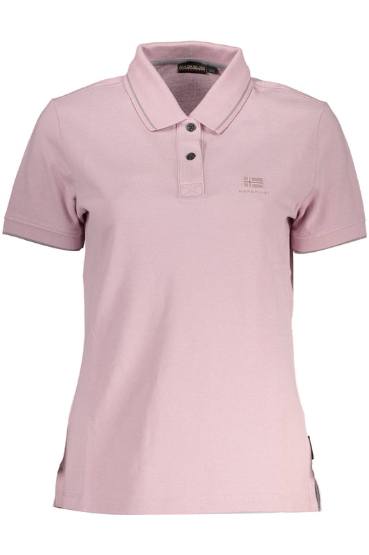 NAPAPIJRI POLO MANICHE CORTE DONNA ROSA-0