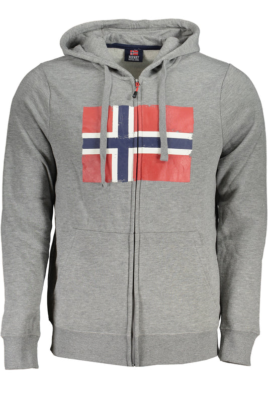 NORWAY 1963 FELPA CON ZIP UOMO GRIGIO-0