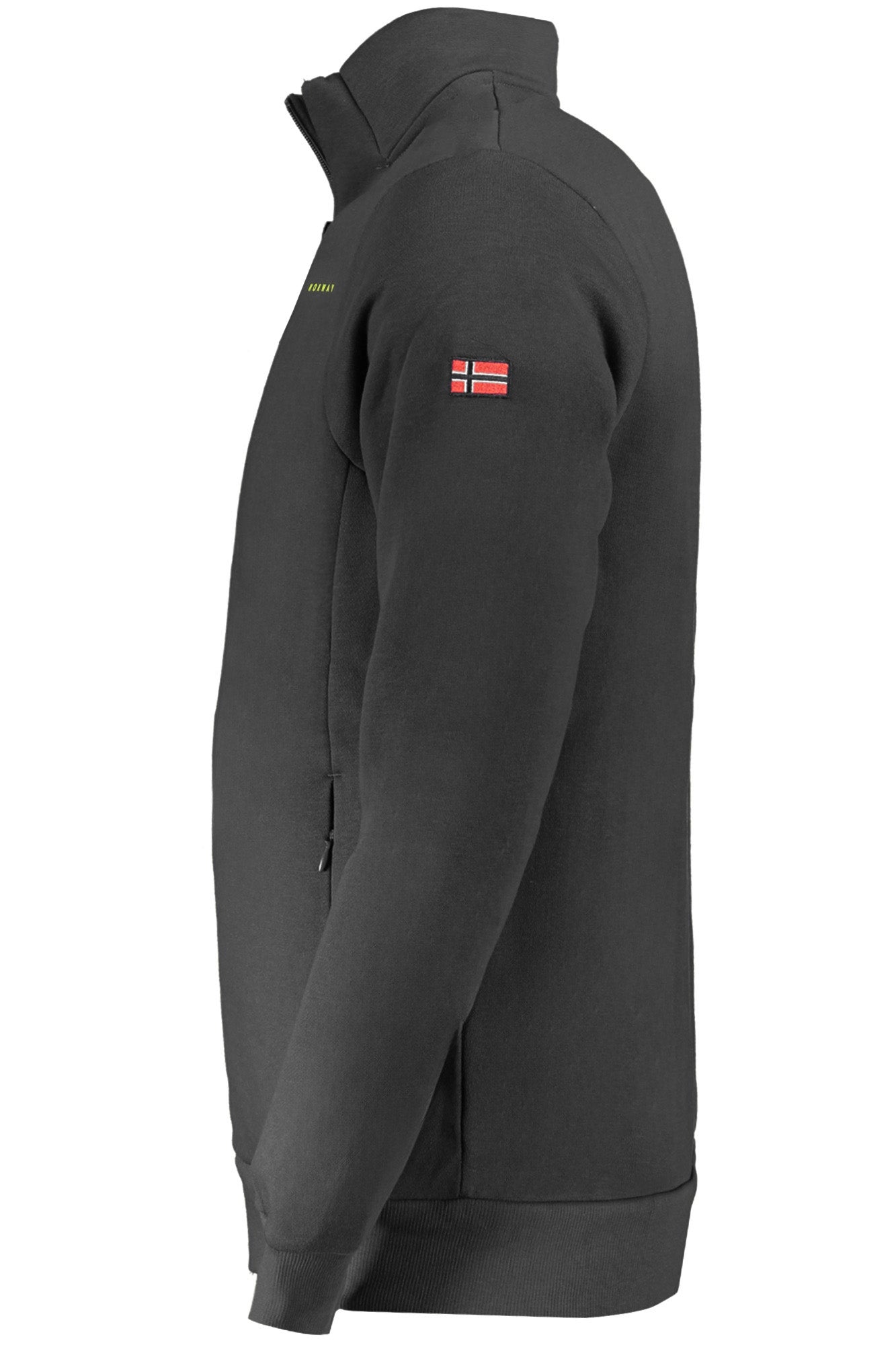 NORWAY 1963 FELPA CON ZIP UOMO NERO-2